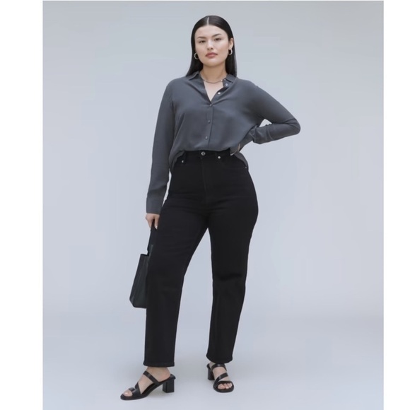 EVERLANE The Curvy Way High Jean In Black - Picture 1 of 7